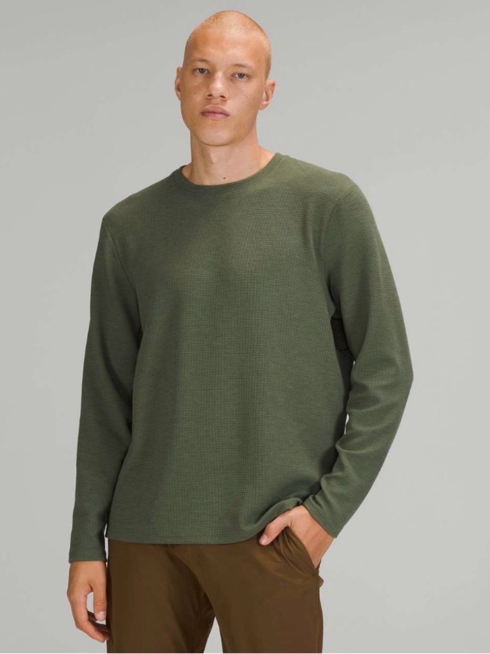 Lululemon Shift Stitch Crew
Heathered Green Twill Medium
